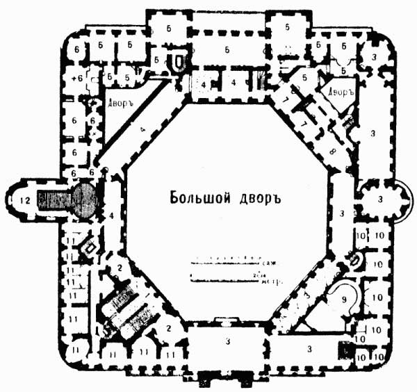 План бель-этажа Михайловского замка