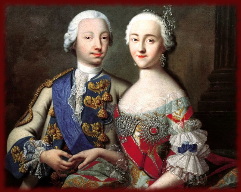 Свадебный портрет Петра III и Екатерины